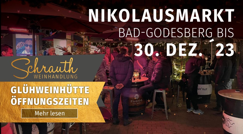 Nikolausmarkt, Bad Godesberg, Wein Cabinet Briem, Schrauth Weinhandlung,