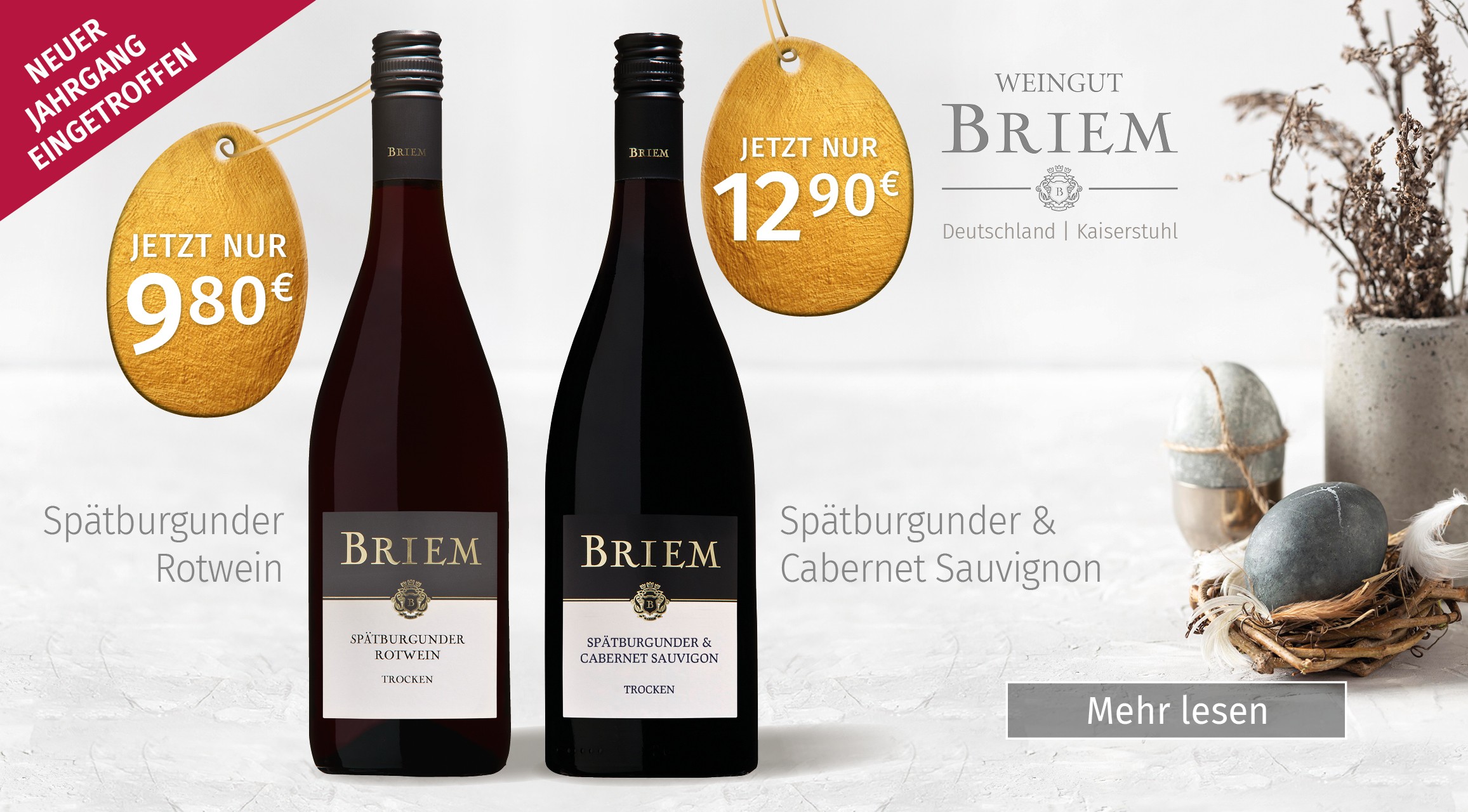 Wein Cabinet Briem, Bonn, Weinpräsente, Spätburgunder & Cabernet Sauvignon