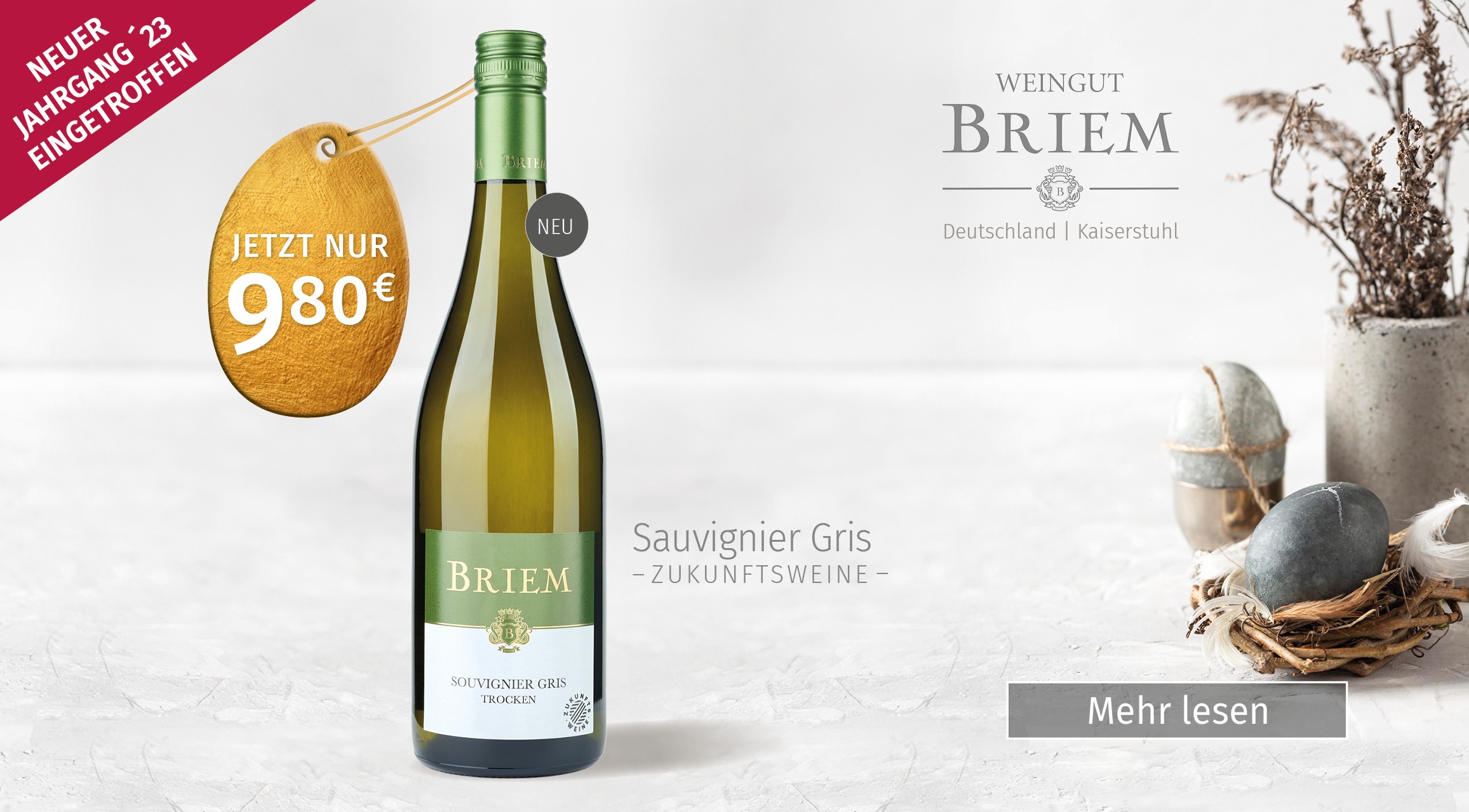 Sauvignier Gris, Zukunftsweine, Weingut Briem, Wein Cabiet Briem, Bonn